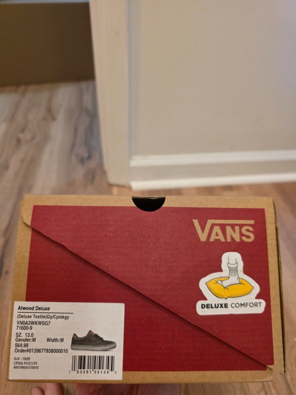 Vans Atwood Deluxe Gray Sneakers Ortholite Comfort Shoes Men's Size 13 NWOT - Picture 3 of 5